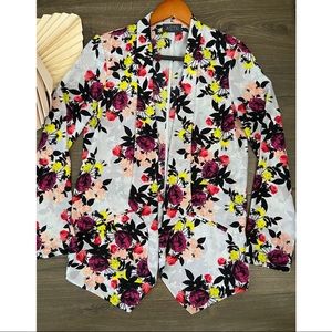 ASTR | Lightweight Drape Front Floral Jacket/Blazer